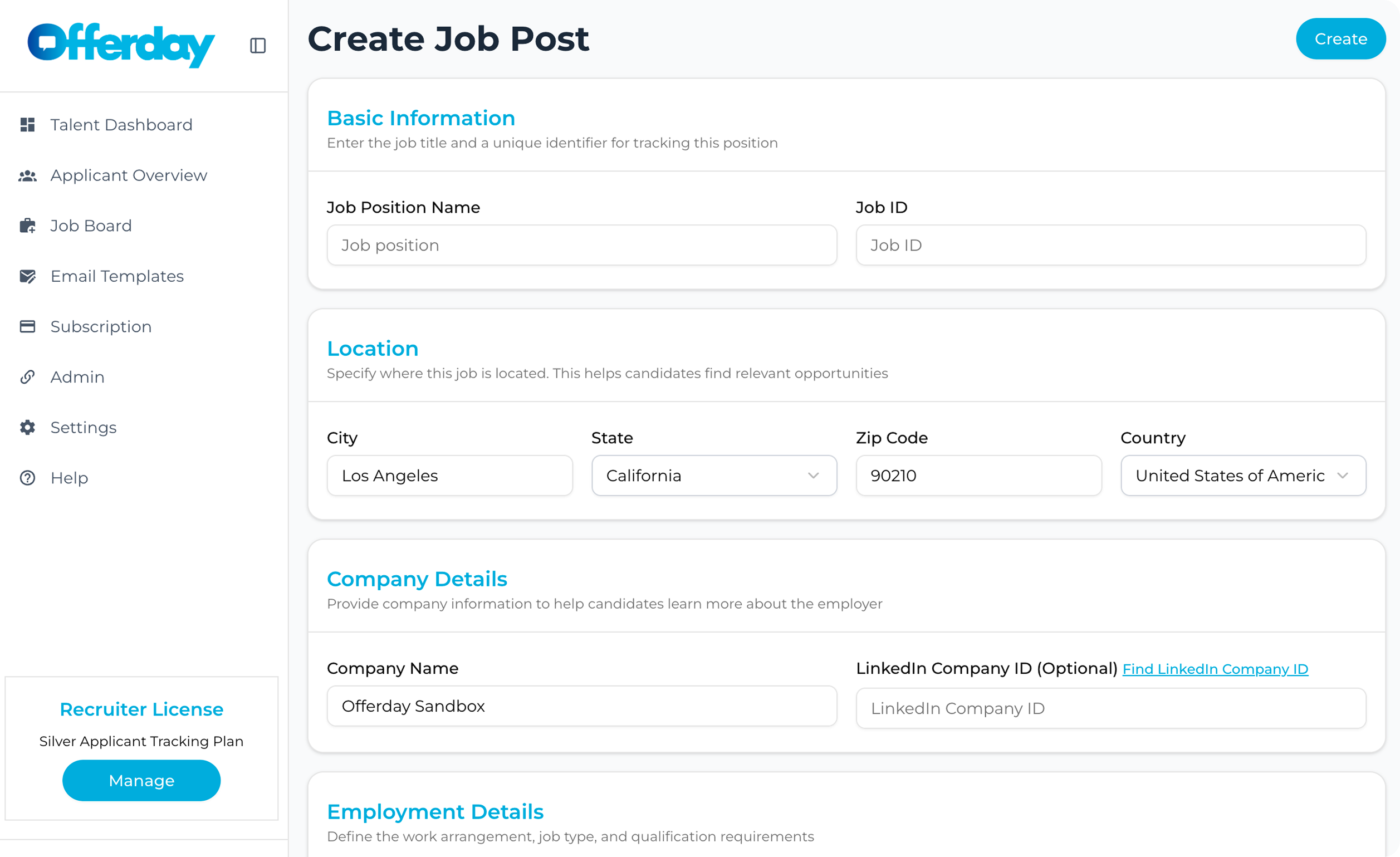 Create Job Post